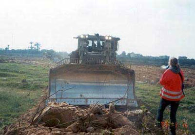 Rachel Corrie face à Tshahal