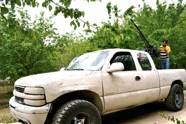 le montage achevé d'un pick-up armé d'une mitrailleuse lourde @Frédéric Helbert. Droits réservés